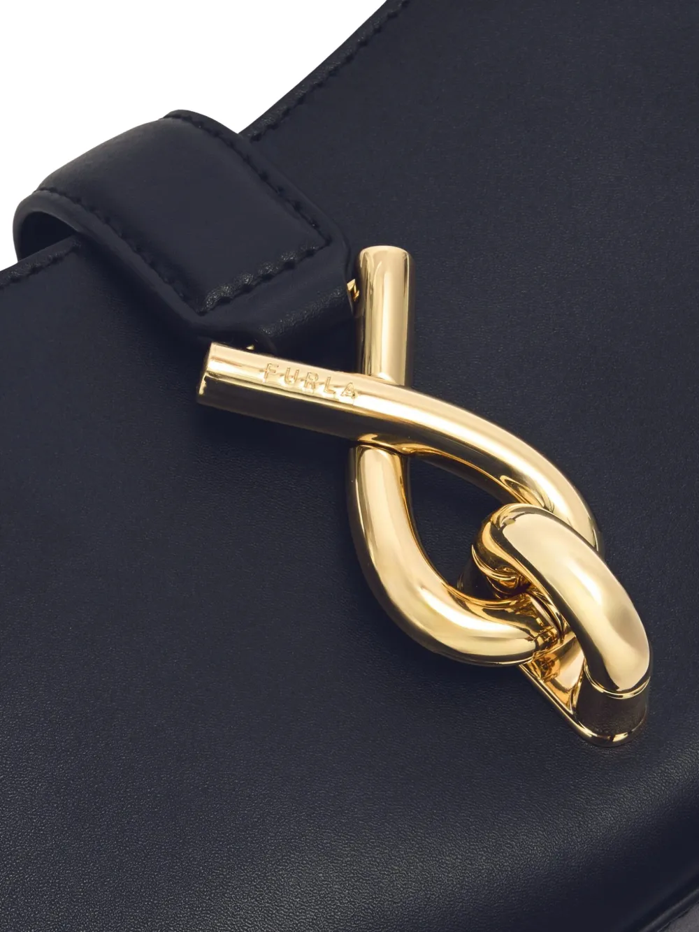 Furla Mianova kleine leren schoudertas Blauw