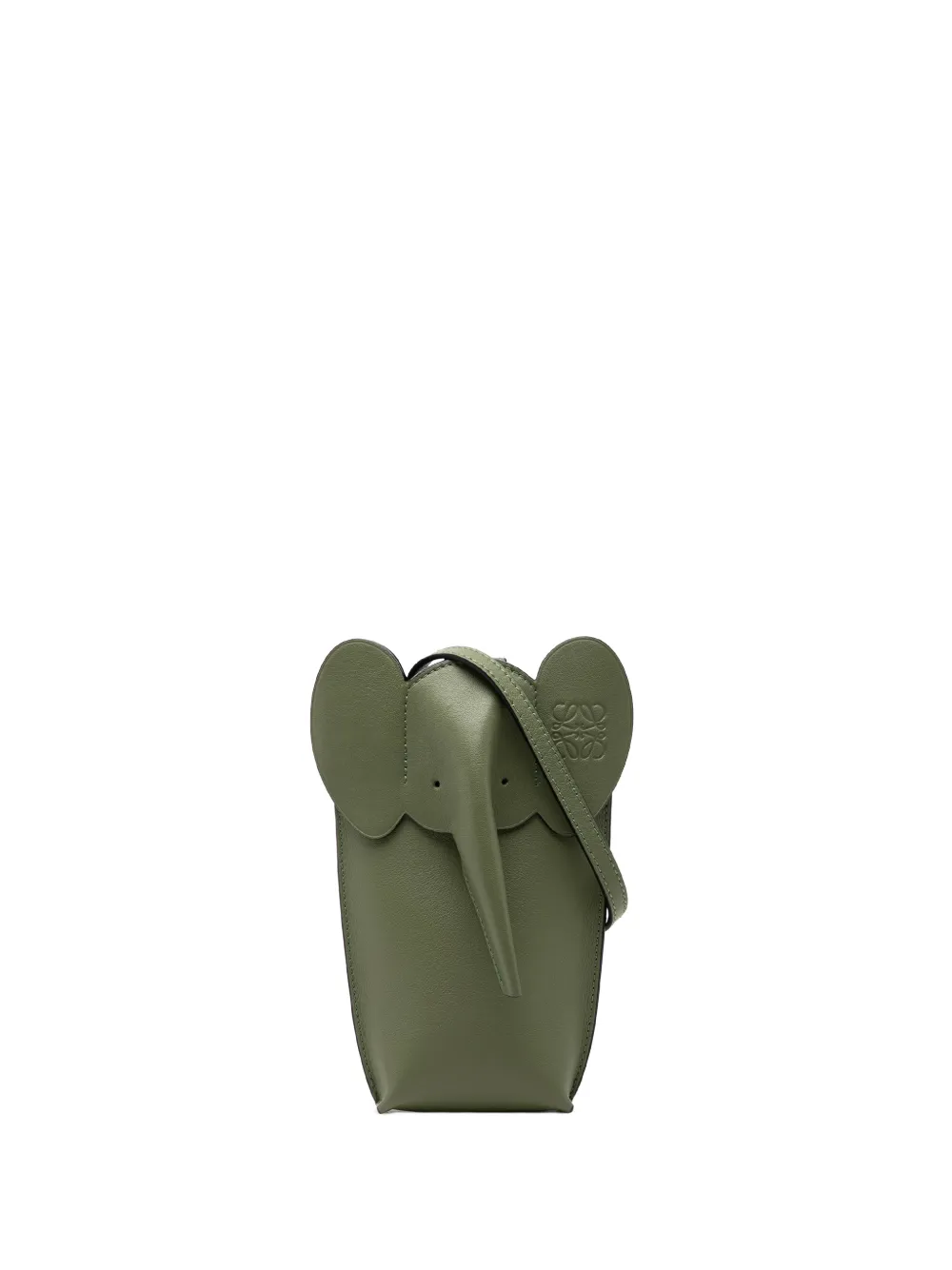 Loewe Pre-Owned 2023 Leather Elephant Pocket crossbody bag - Verde