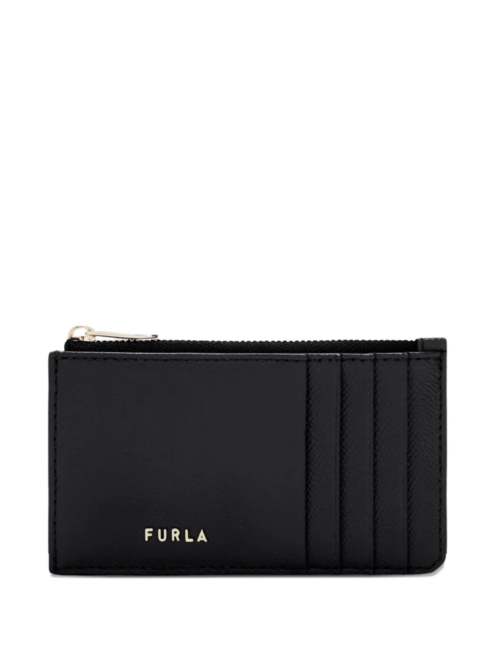 Furla medium Classic logo-lettering card case - Nero