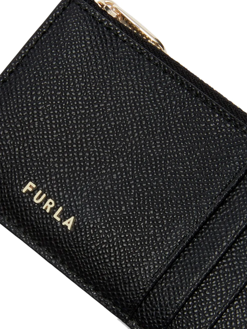 Furla Medium Classic pasjeshouder met logo Zwart