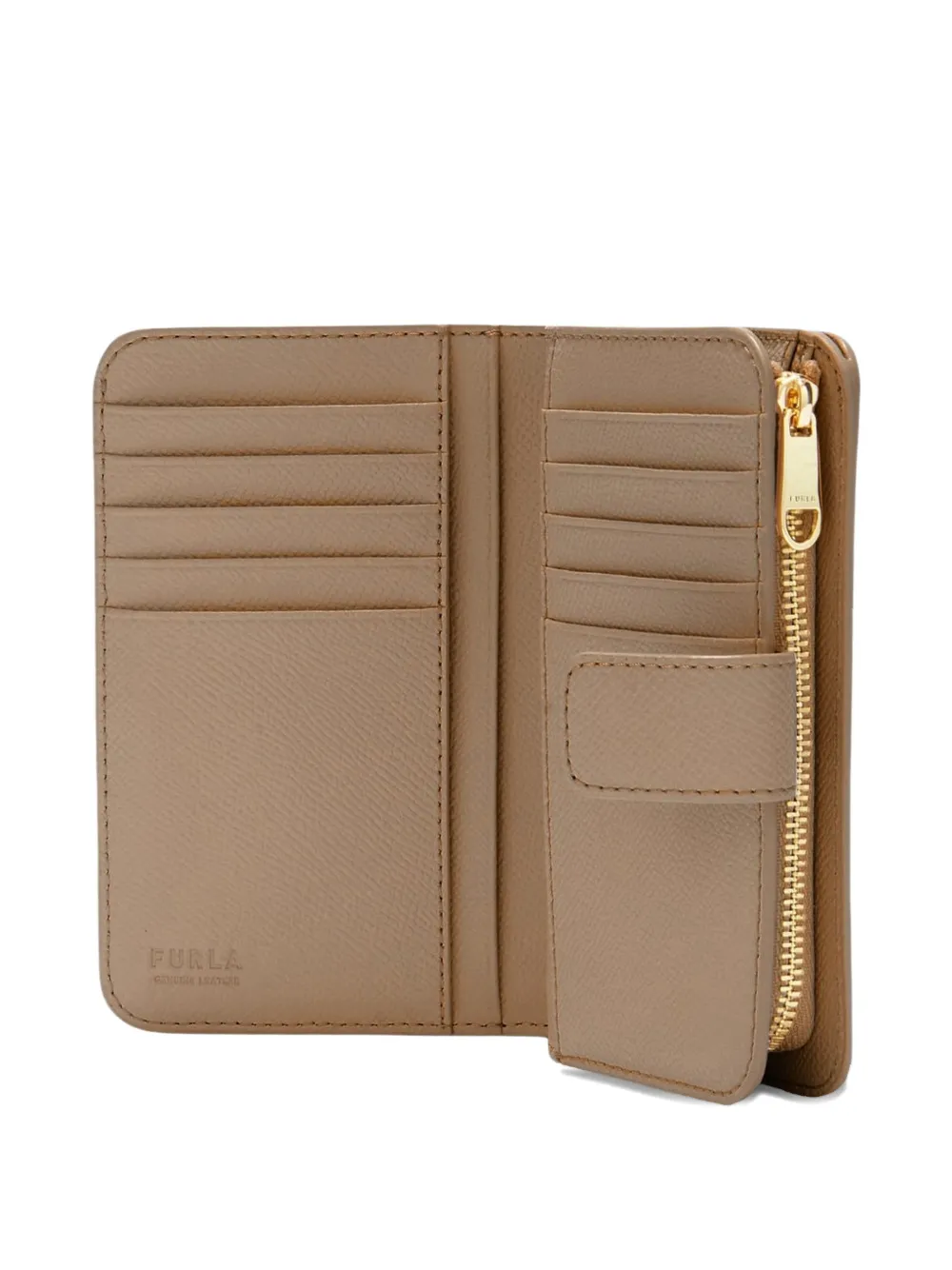 Furla Medium Classic Compact portemonnee Bruin