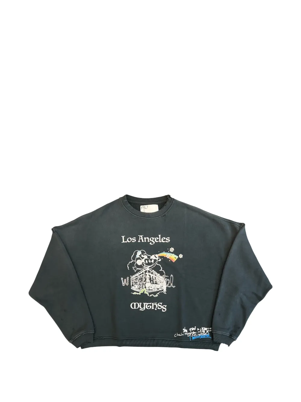 Paly Mythss Distressed-effect Sweater In Gray