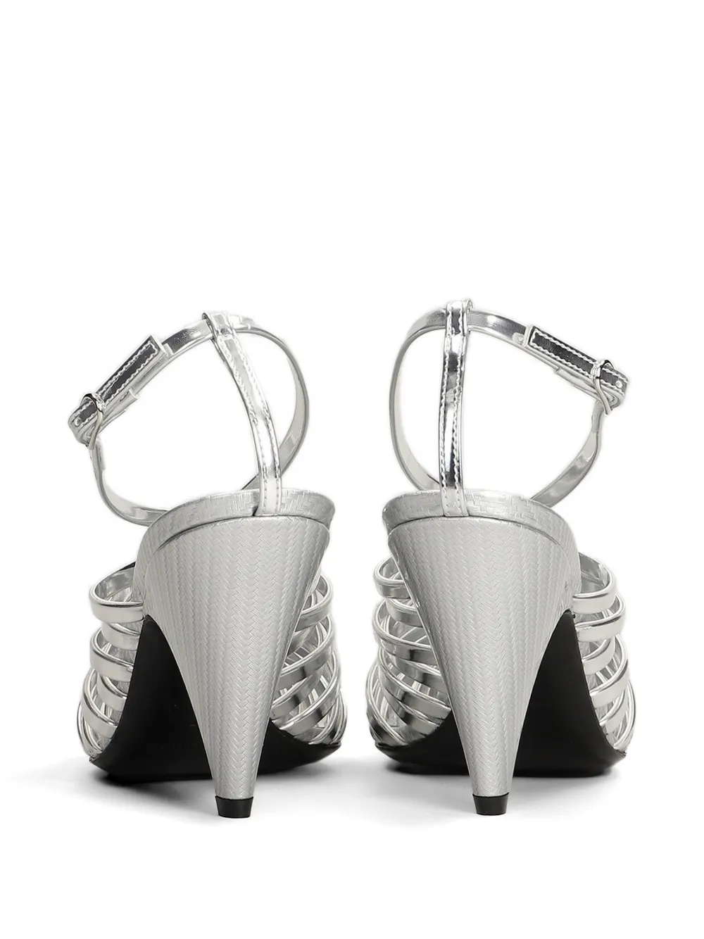 Sergio Rossi Wovenia strappy sandals Zilver