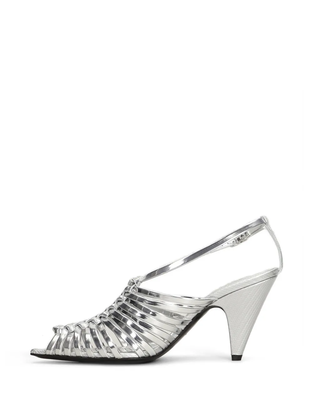 Sergio Rossi Wovenia strappy sandals Zilver