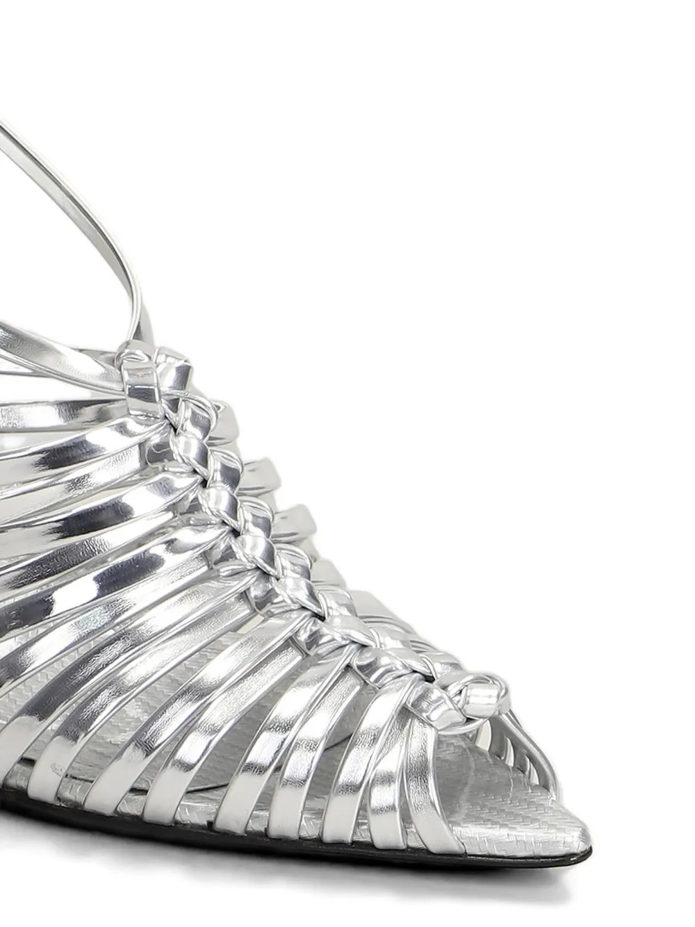 Sergio Rossi Wovenia strappy sandals Zilver
