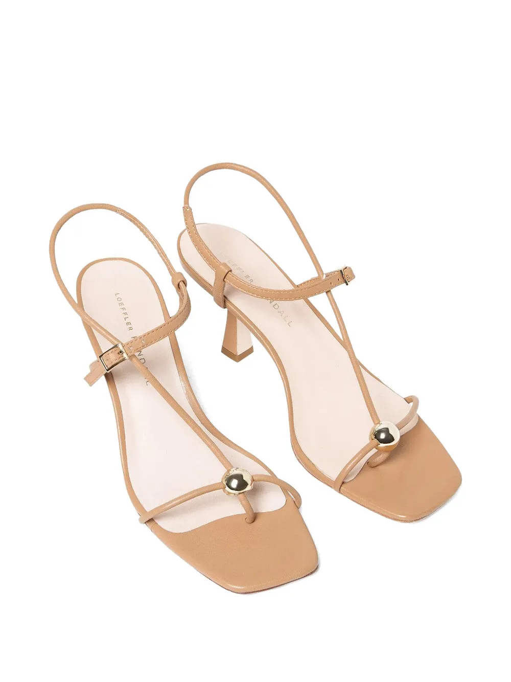 Loeffler Randall Triana sandalen met bal-detail Beige