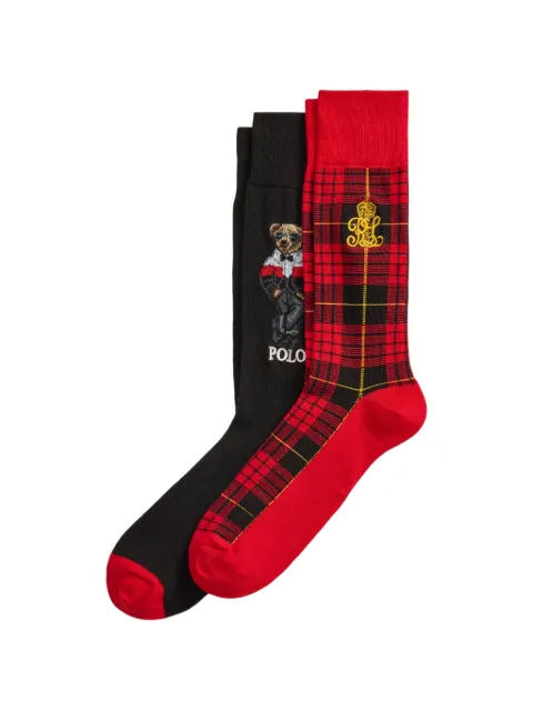 Polo Ralph Lauren set de dos calcetines con motivo Polo Bear