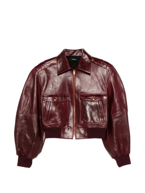 Willy Chavarria cropped leather jacket