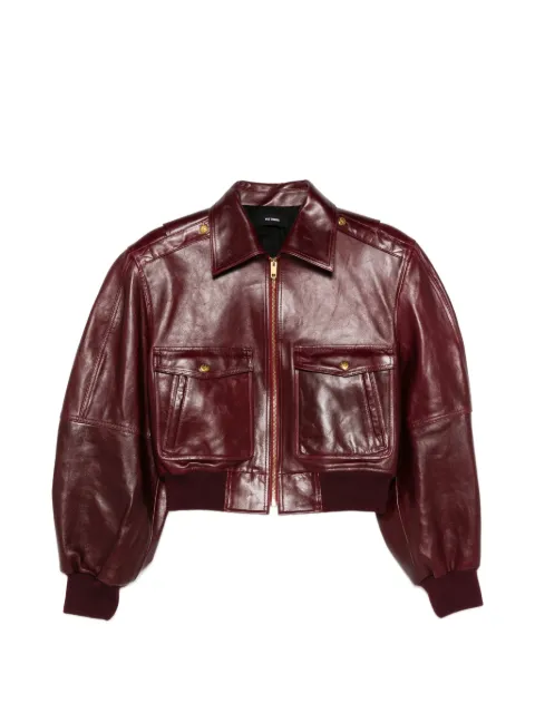 Willy Chavarria cropped leather jacket