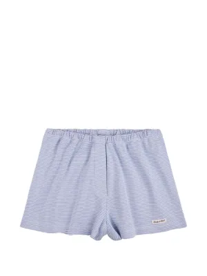 Sporty & Rich ストライプ コットンショートパンツ | ブルー | FARFETCH JP