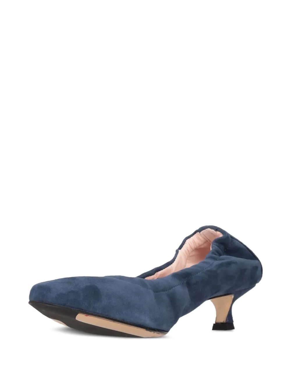La-Rose pointed-toe elasticated pumps Blauw