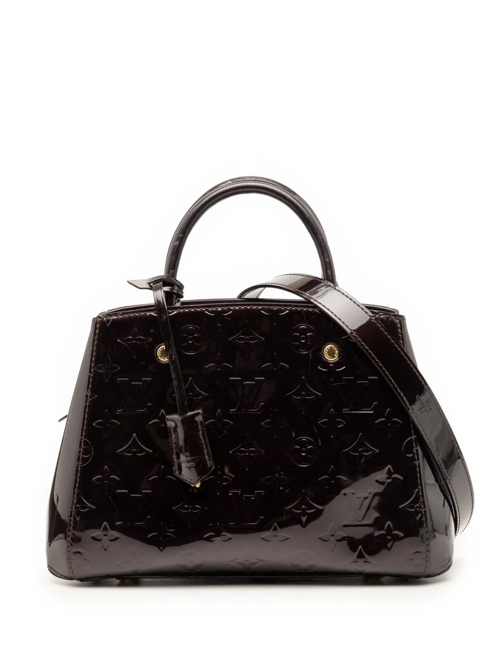 Louis Vuitton Pre-Owned 2015 Monogram Vernis Montaigne BB satchel - Viola