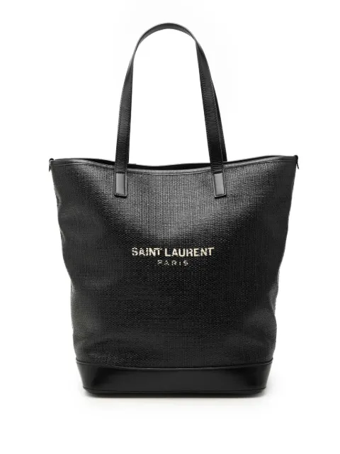 Saint Laurent Pre-Owned 2018 Raffia Teddy Shopping tote bag