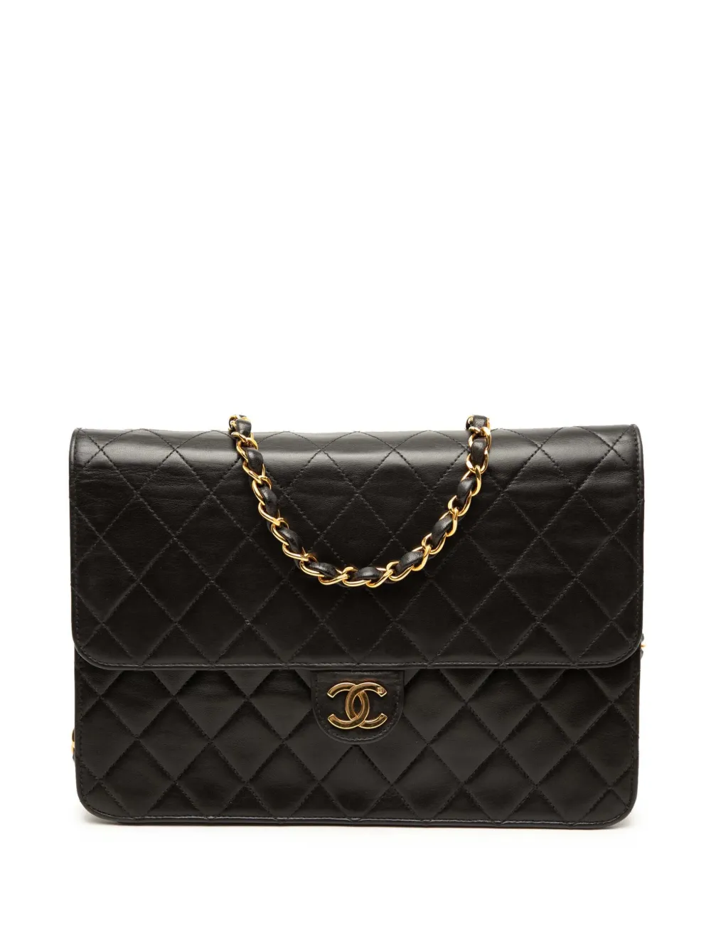 CHANEL Pre-Owned 1997-1999 Medium CC Quilted Lambskin Single Flap shoulder bag - Nero