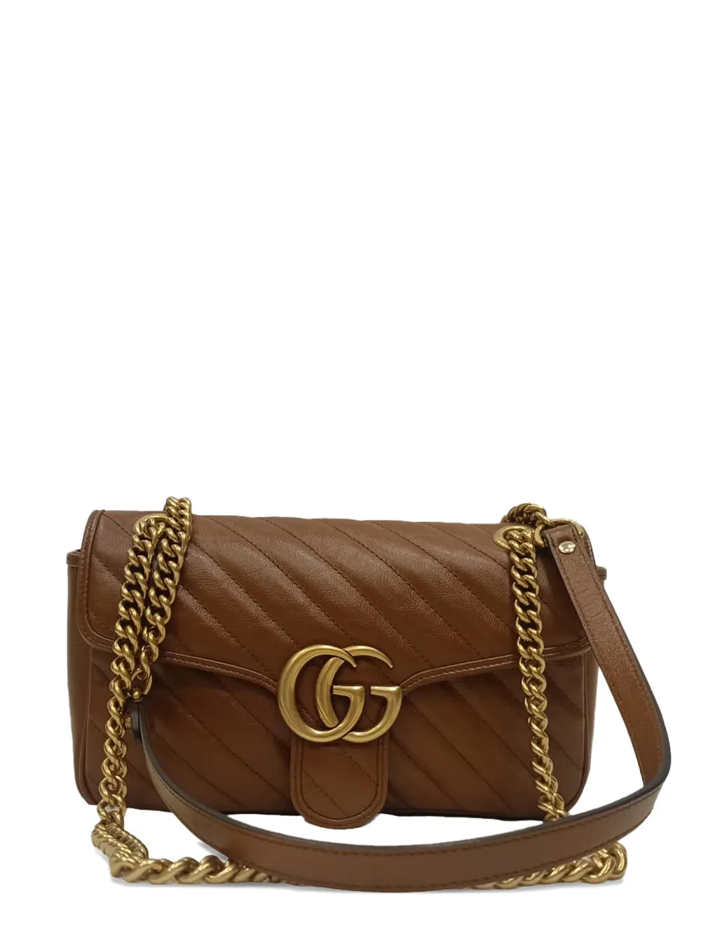 Gucci Pre-Owned GG Marmont quilted shoulder bag - Brown