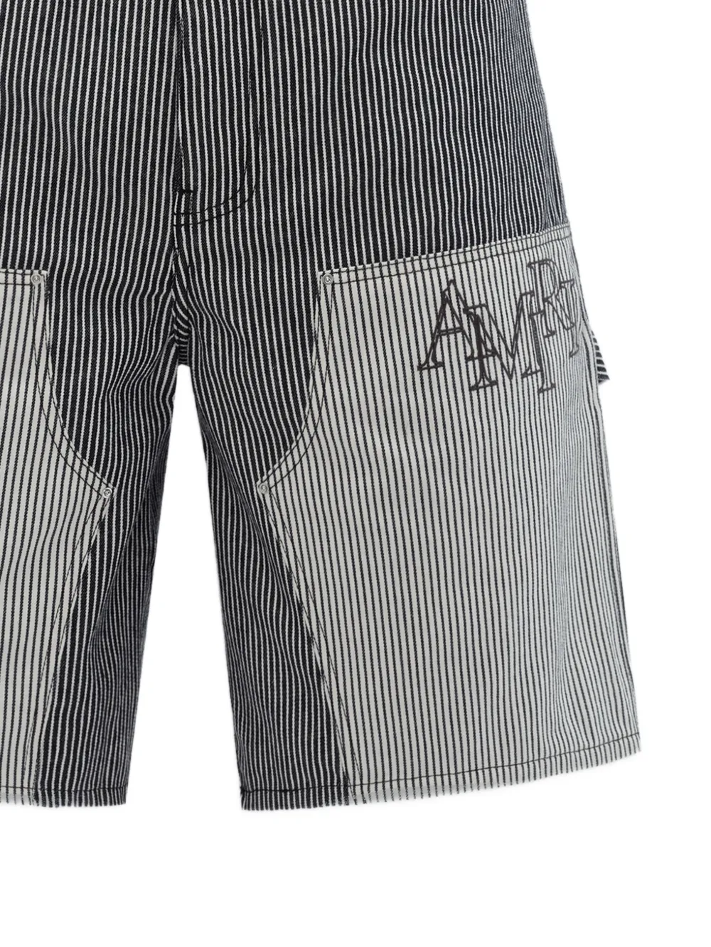 AMIRI Gestreepte timmermansshorts Zwart