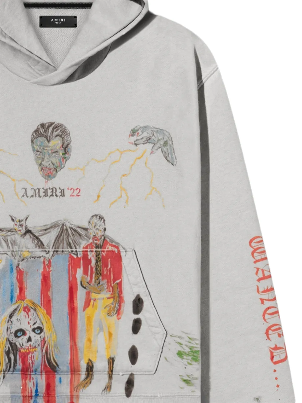 AMIRI Blood 38' hoodie Grijs