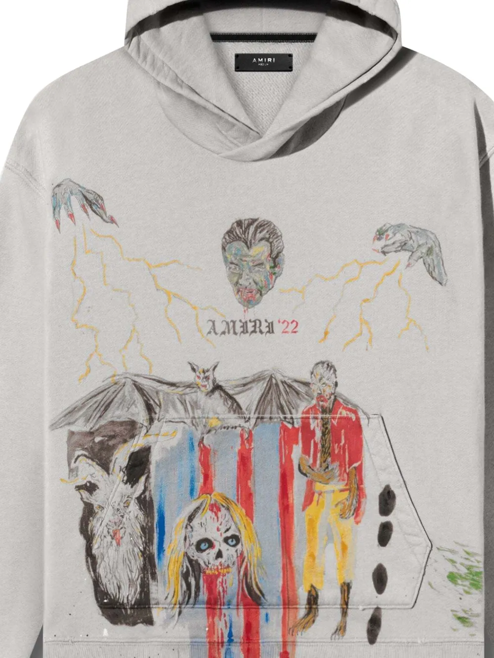 AMIRI Blood 38' Hoodie | Grey | FARFETCH JO