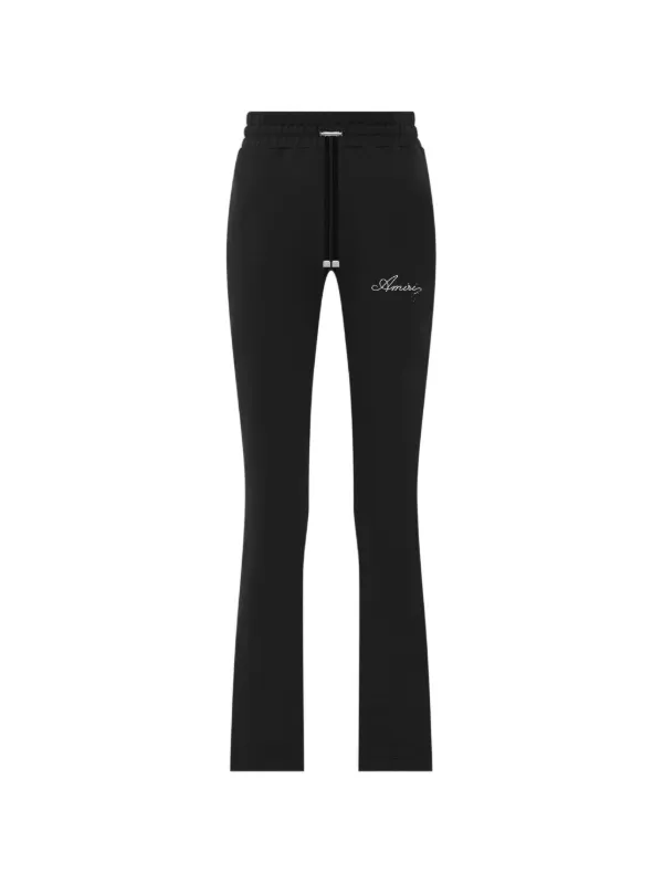 Amiri Pearl-embellished Flared Trousers in Black