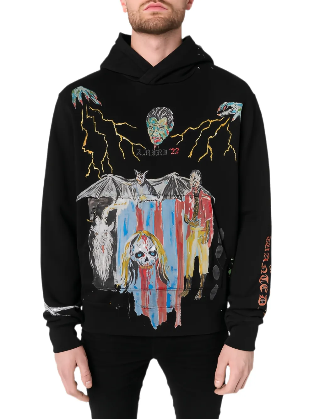 AMIRI Hoodie met print Zwart
