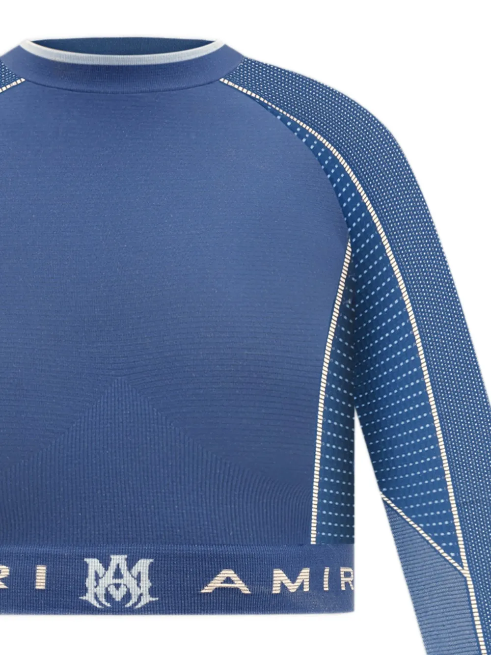AMIRI MA naadloze cropped top Blauw