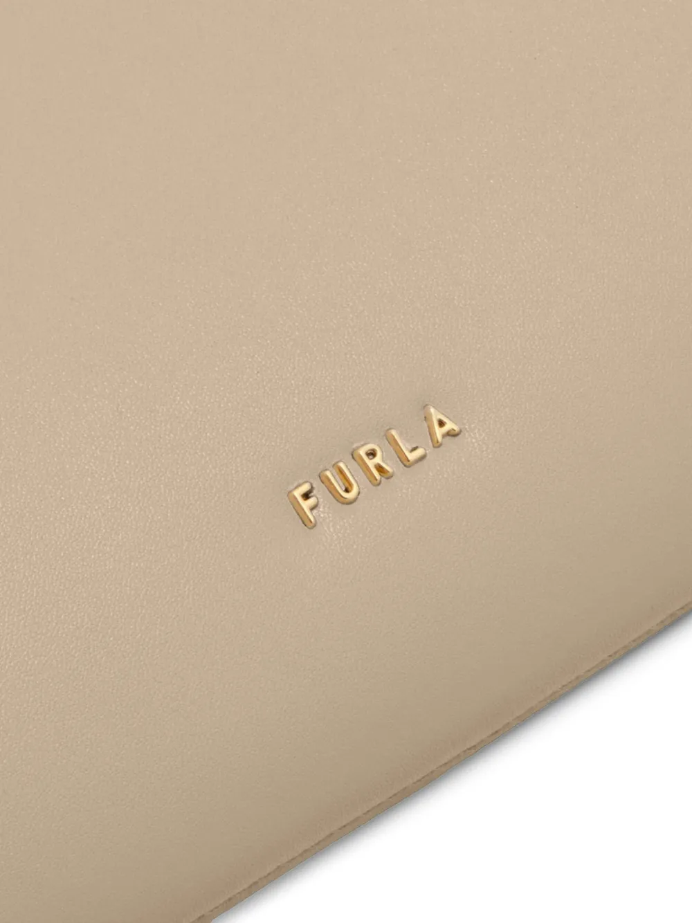 Furla Kleine Febe leren schoudertas Bruin