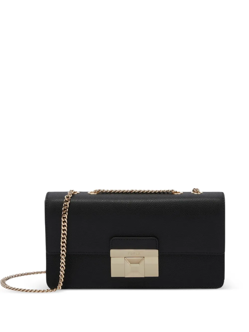Furla small Venere logo-engraved crossbody bag - Nero