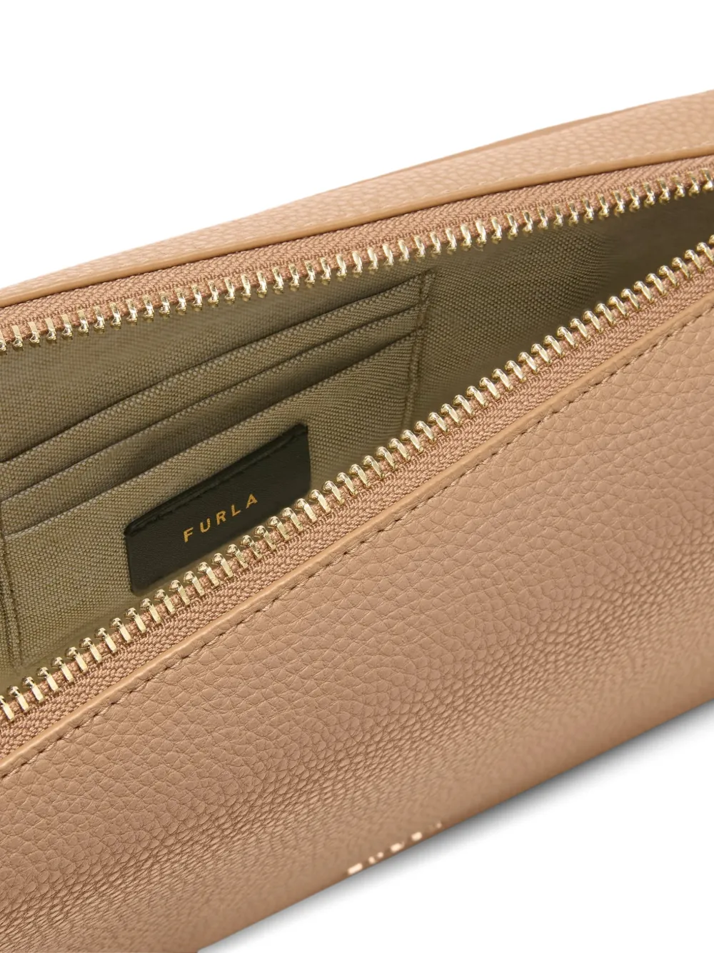 Furla Kleine Ofelia leren crossbodytas Bruin