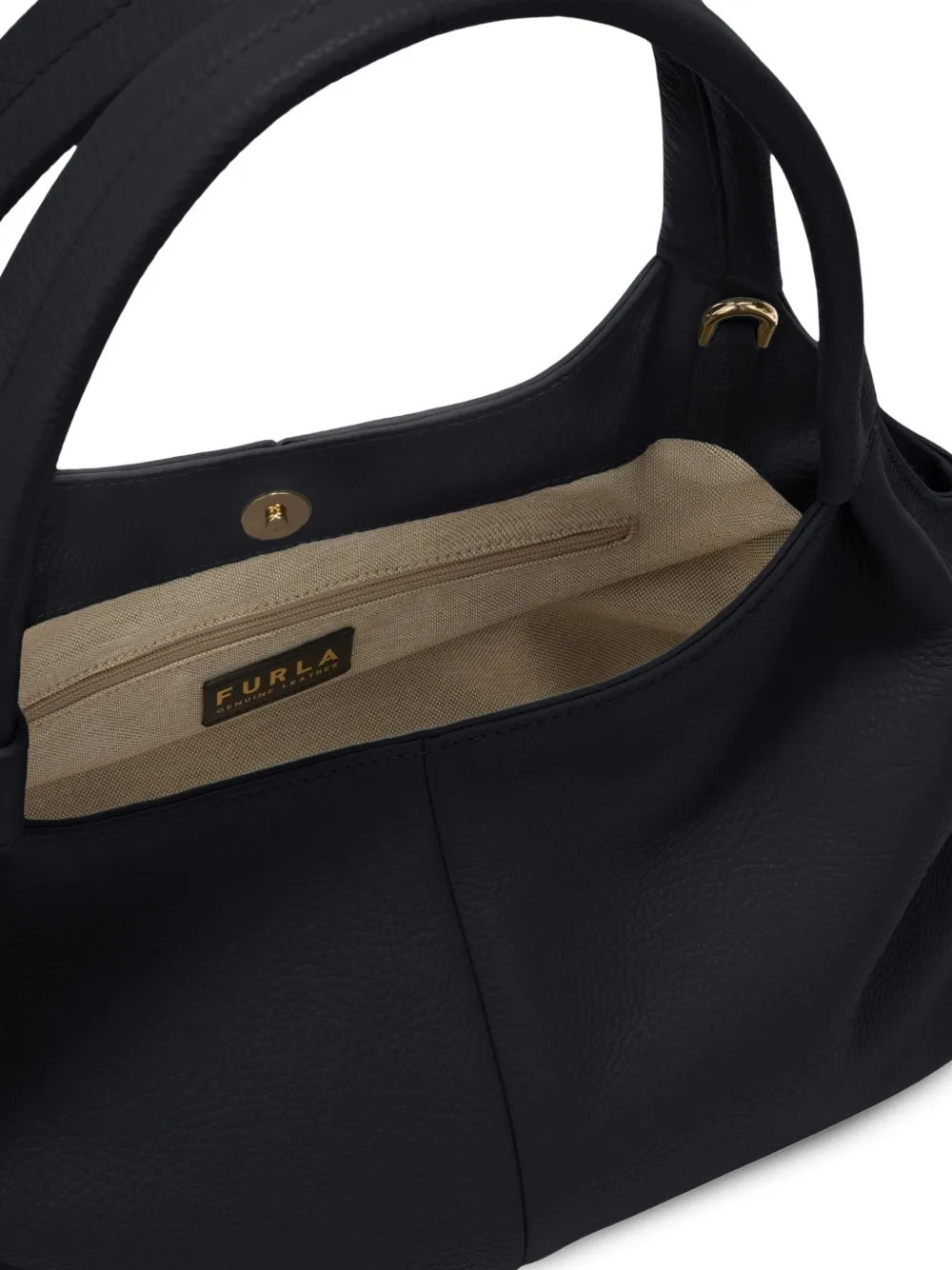 Furla Planeta medium schoudertas met logoplakkaat Zwart