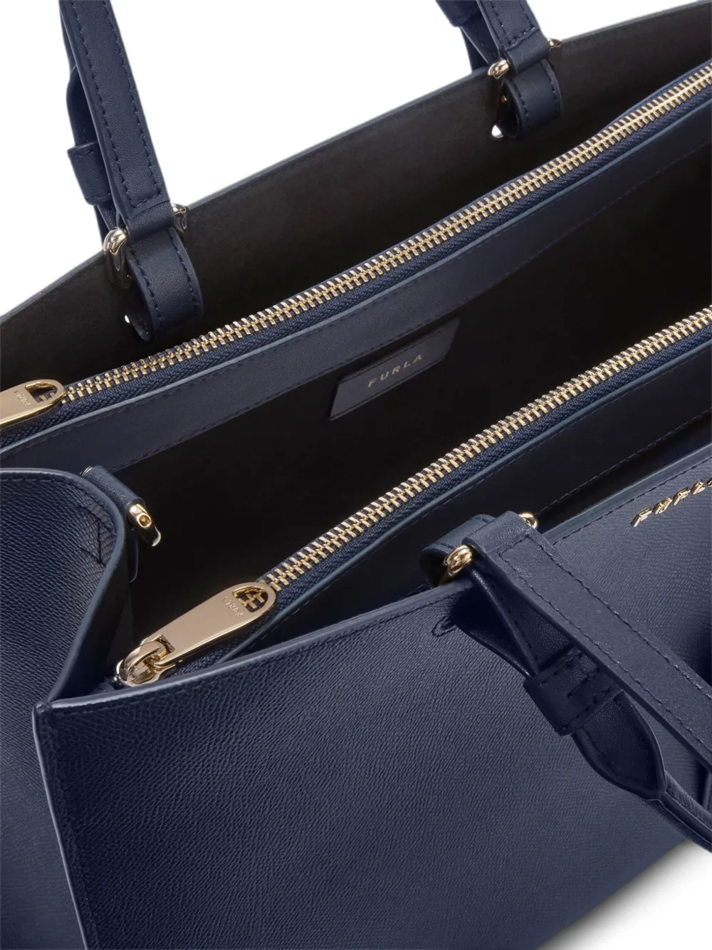 Furla Grote Deva leren shopper Blauw