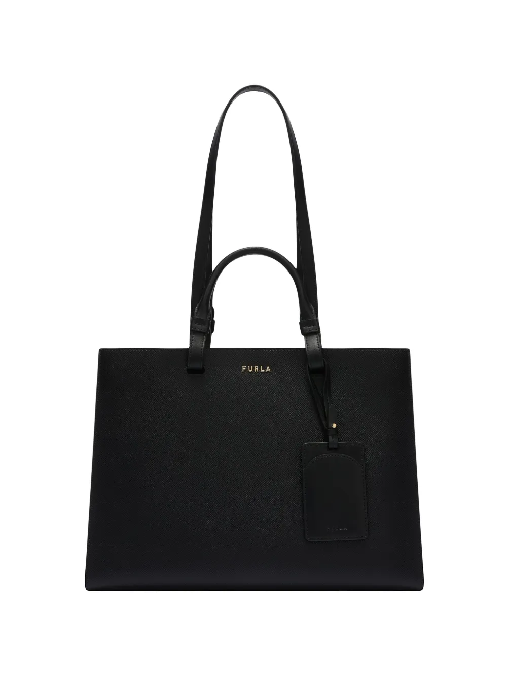 Furla large Deva logo-lettering tote bag - Black