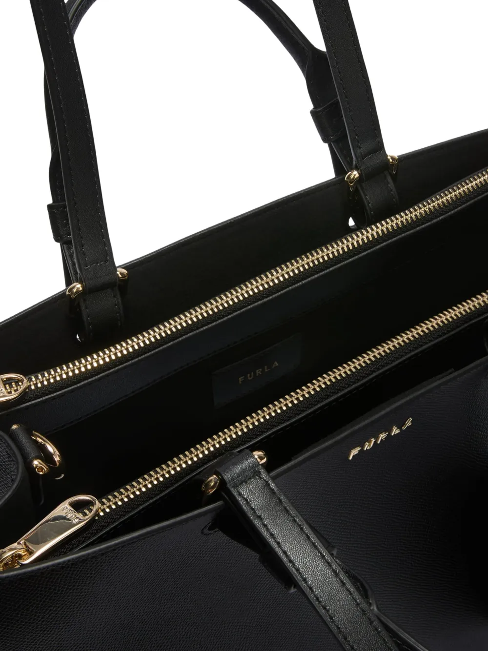 Furla Grote Deva shopper met logo Zwart