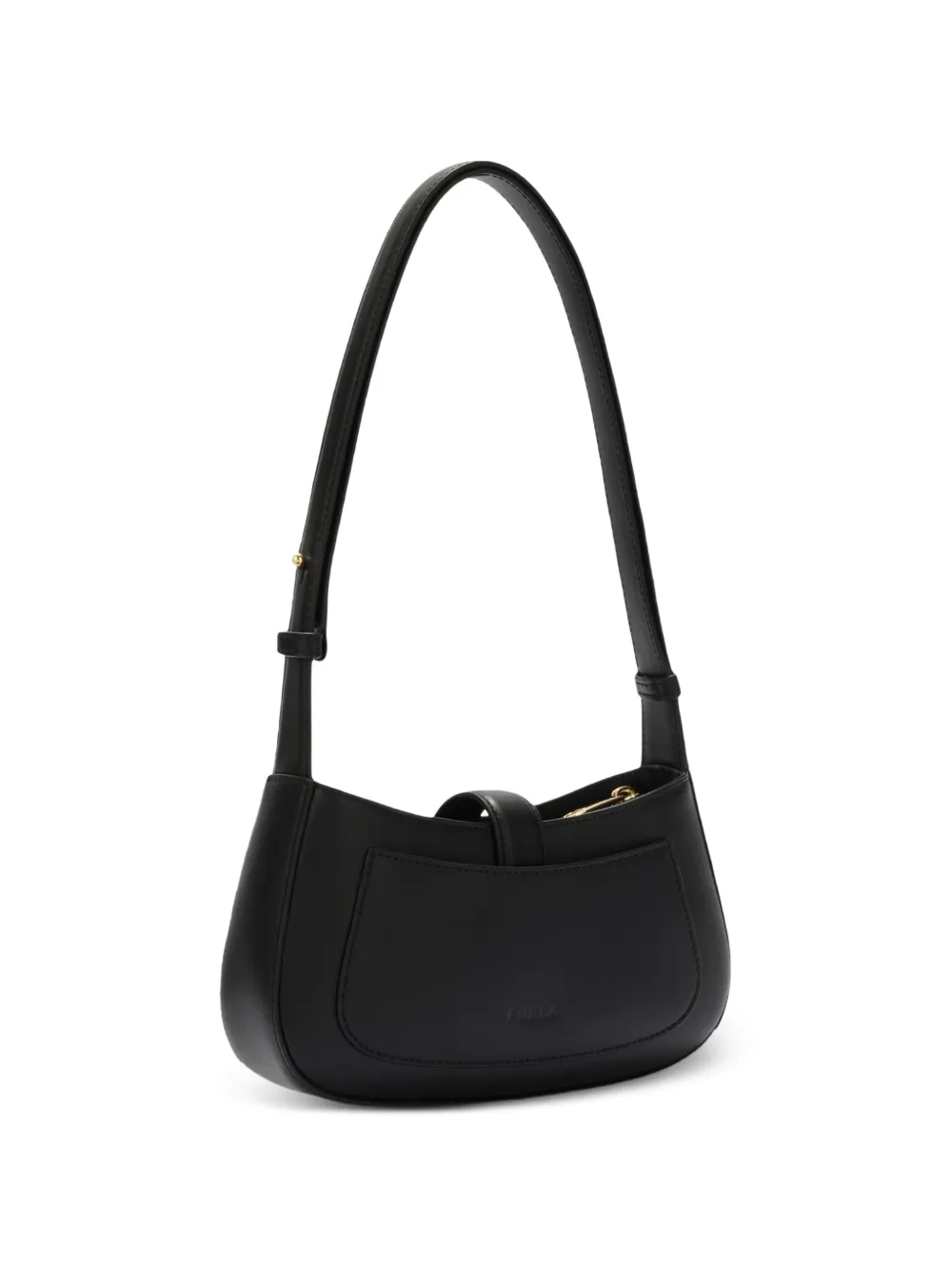 Furla Mianova kleine leren schoudertas Zwart