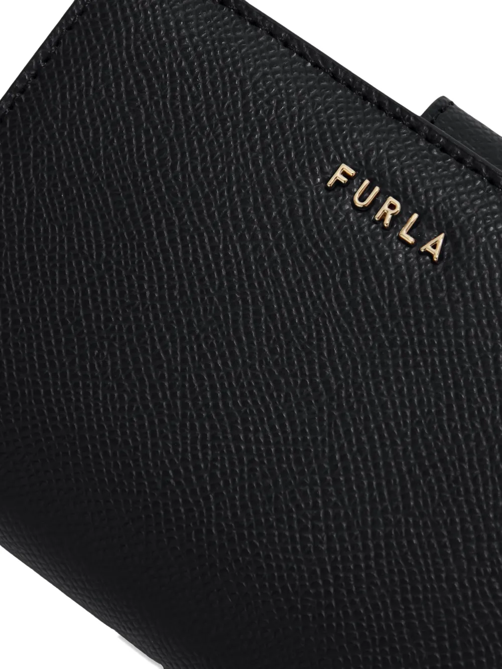 Furla Classic kleine compacte leren portemonnee Zwart
