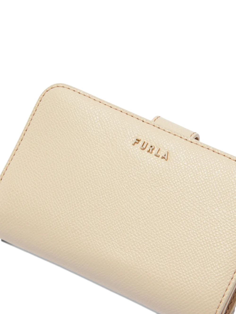 Furla Medium Classic Compact leren portemonnee Beige