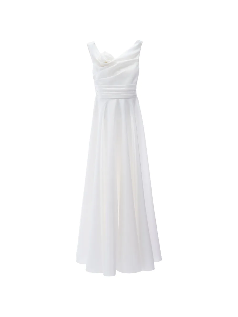 Tulleen Lenelle Abendkleid mit Rosenapplikation - Weiß