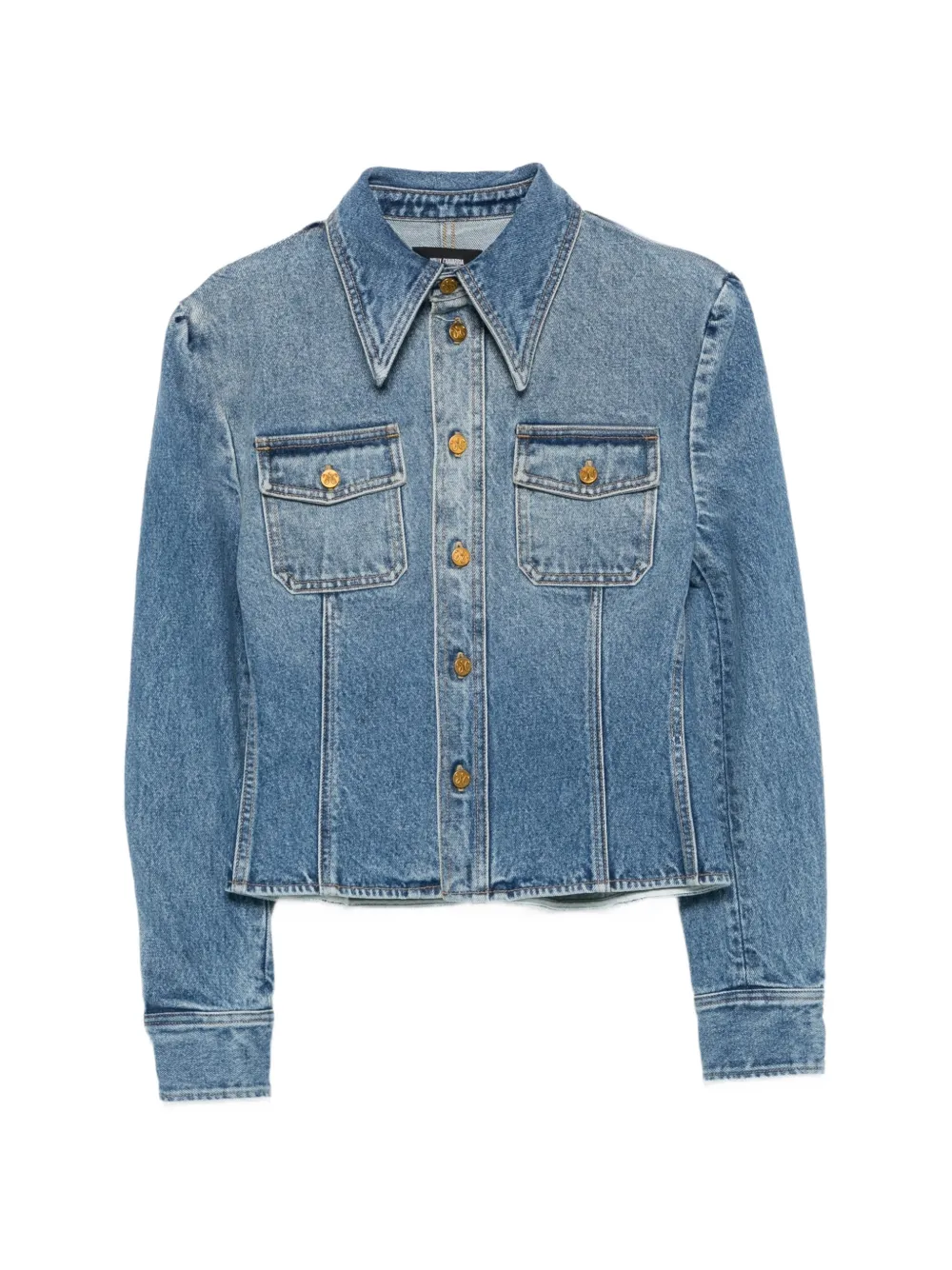 Willy Chavarria Chavela denim shirt jacket - Blau