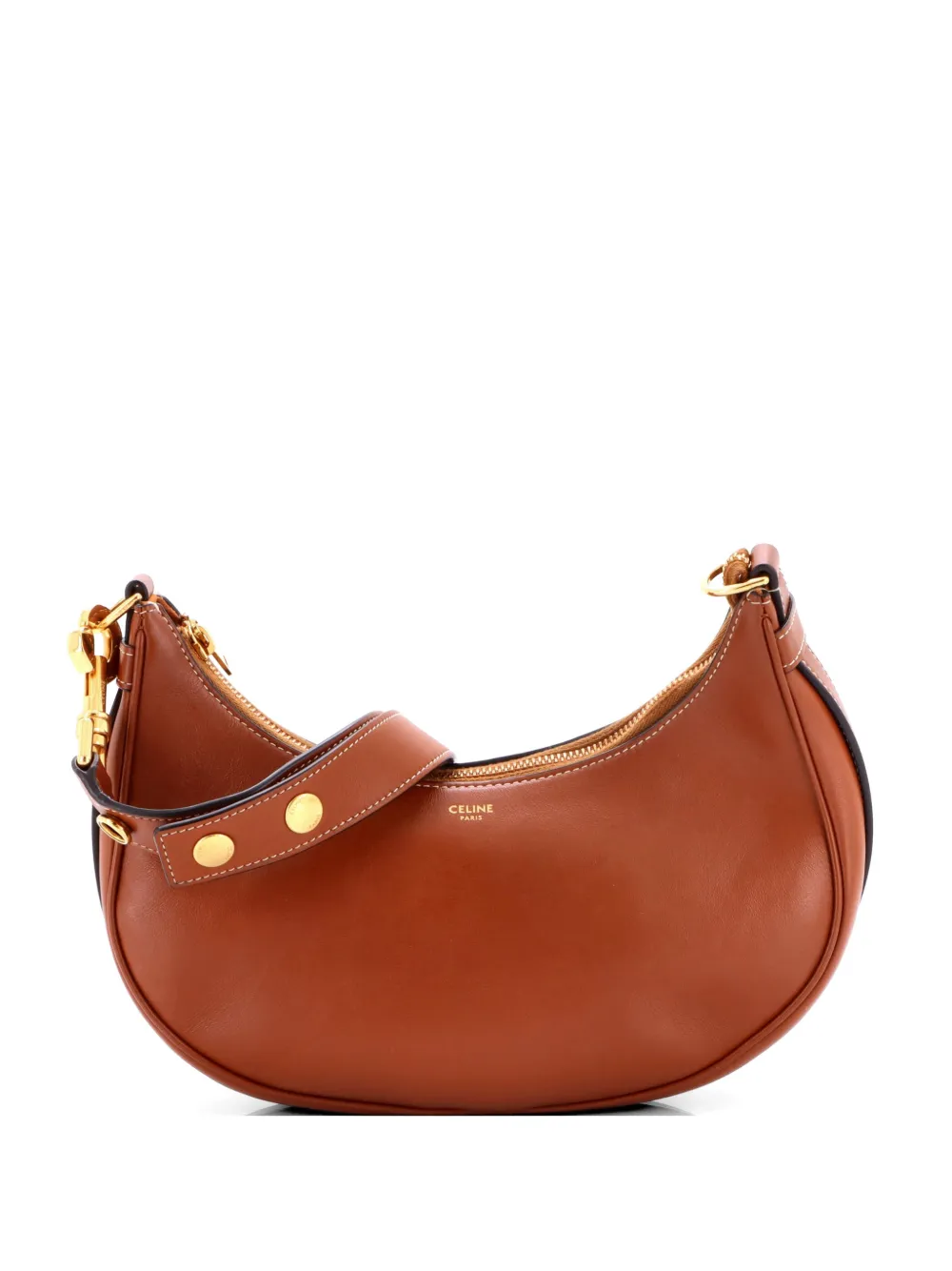 Celine Pre-Owned Ava Strap Bag Leather Medium hobo bag - Marrone