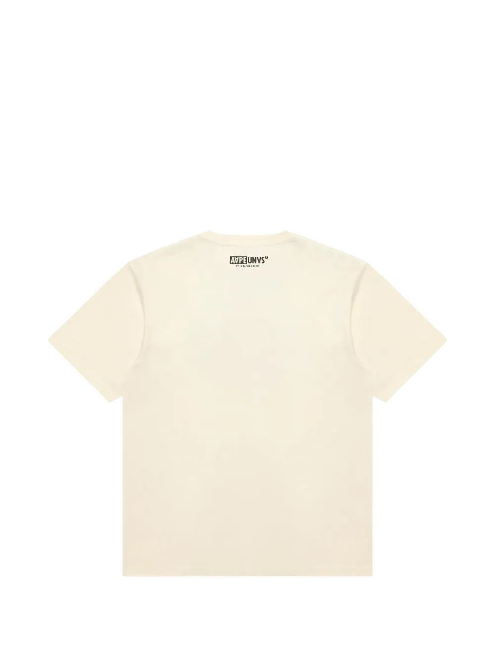 AAPE BY *A BATHING APE T-shirt met logopatch en Moonface-print Beige