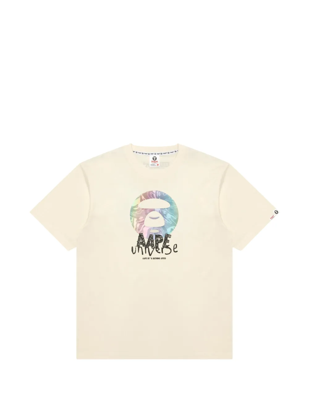 AAPE BY *A BATHING APE® Moonface-print logo-patch T-shirt