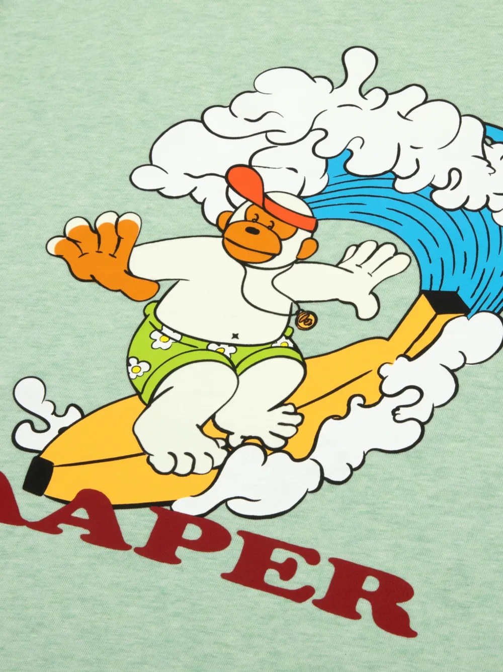 AAPE BY *A BATHING APE T-shirt met grafische print Groen