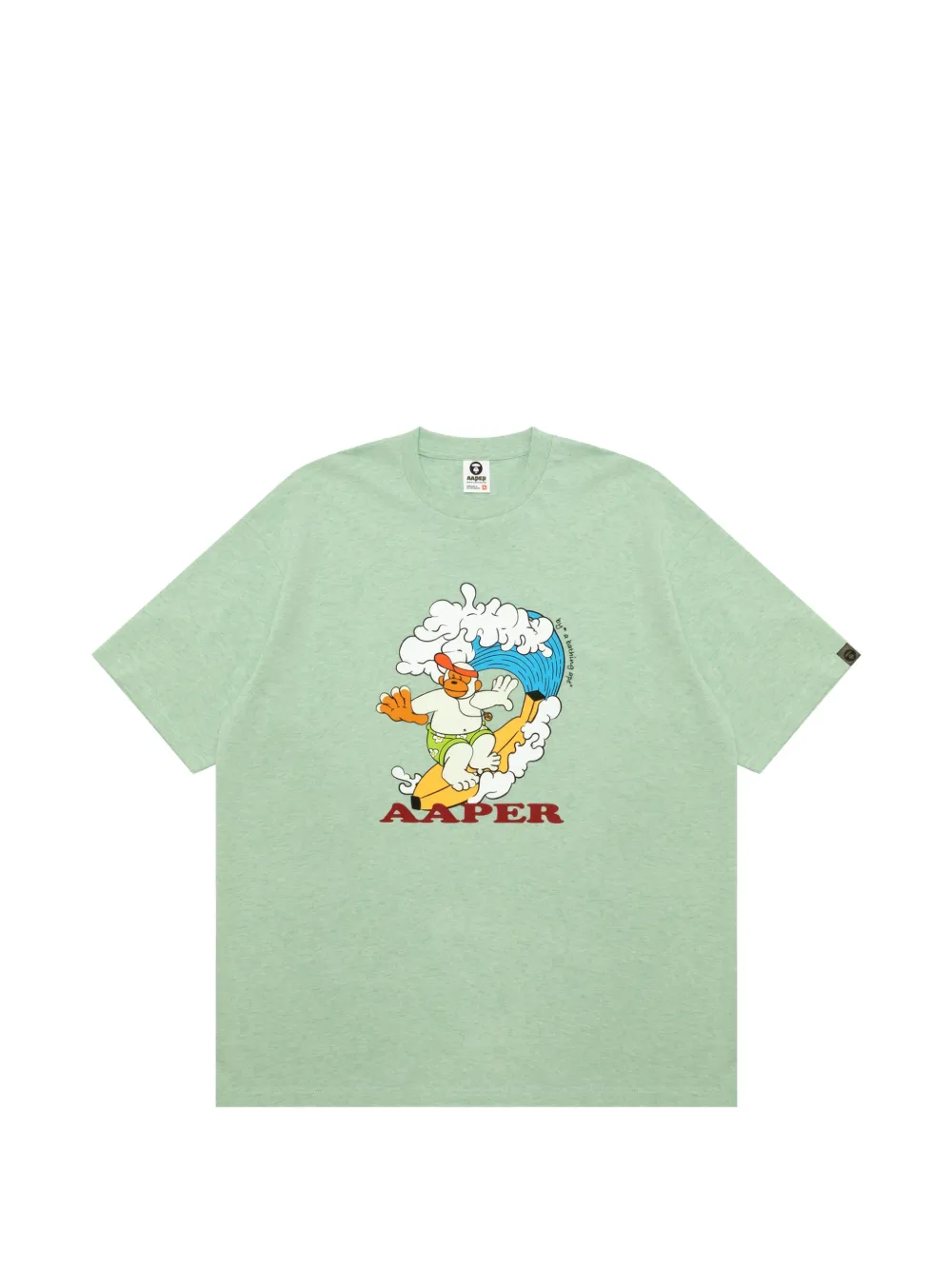 AAPE BY *A BATHING APE® 그래픽 프린트 티셔츠 | 그린 | Image 1