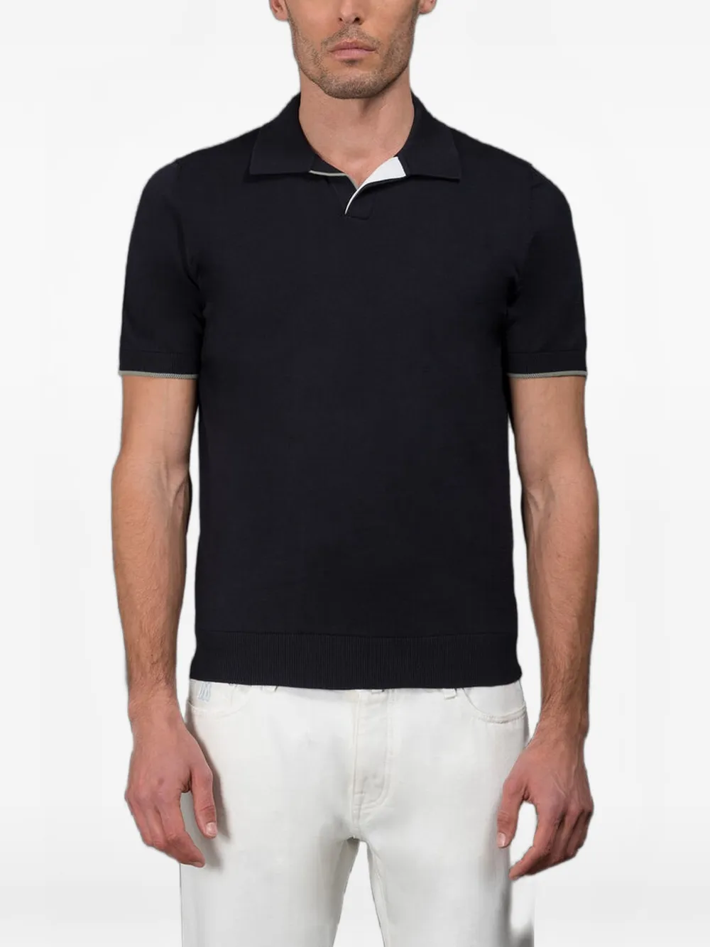 Moorer Vernon Polo Shirt In Black