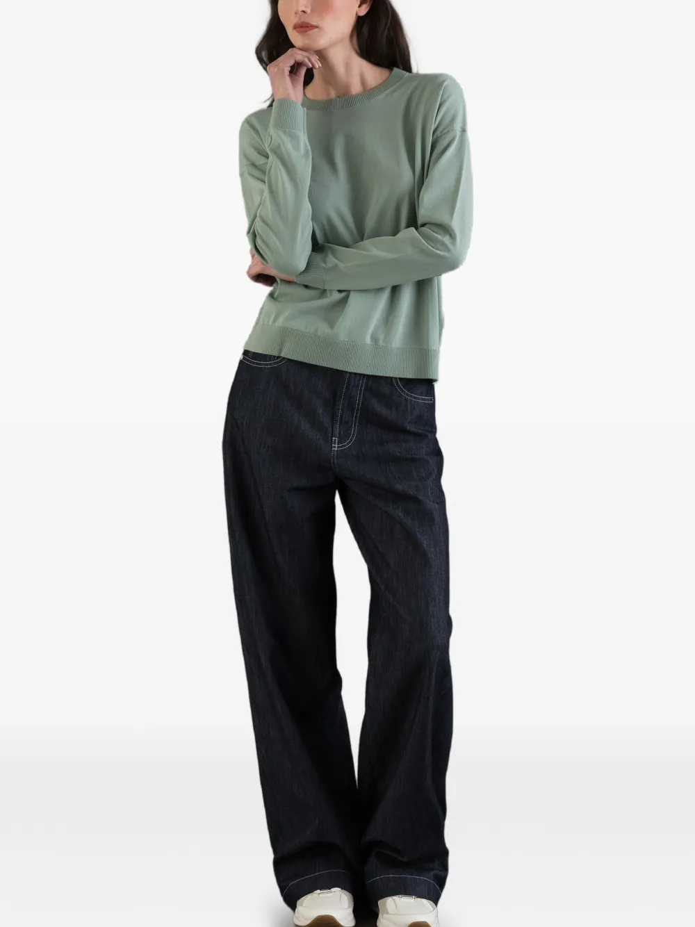 Moorer Bema crew-neck sweater - Green