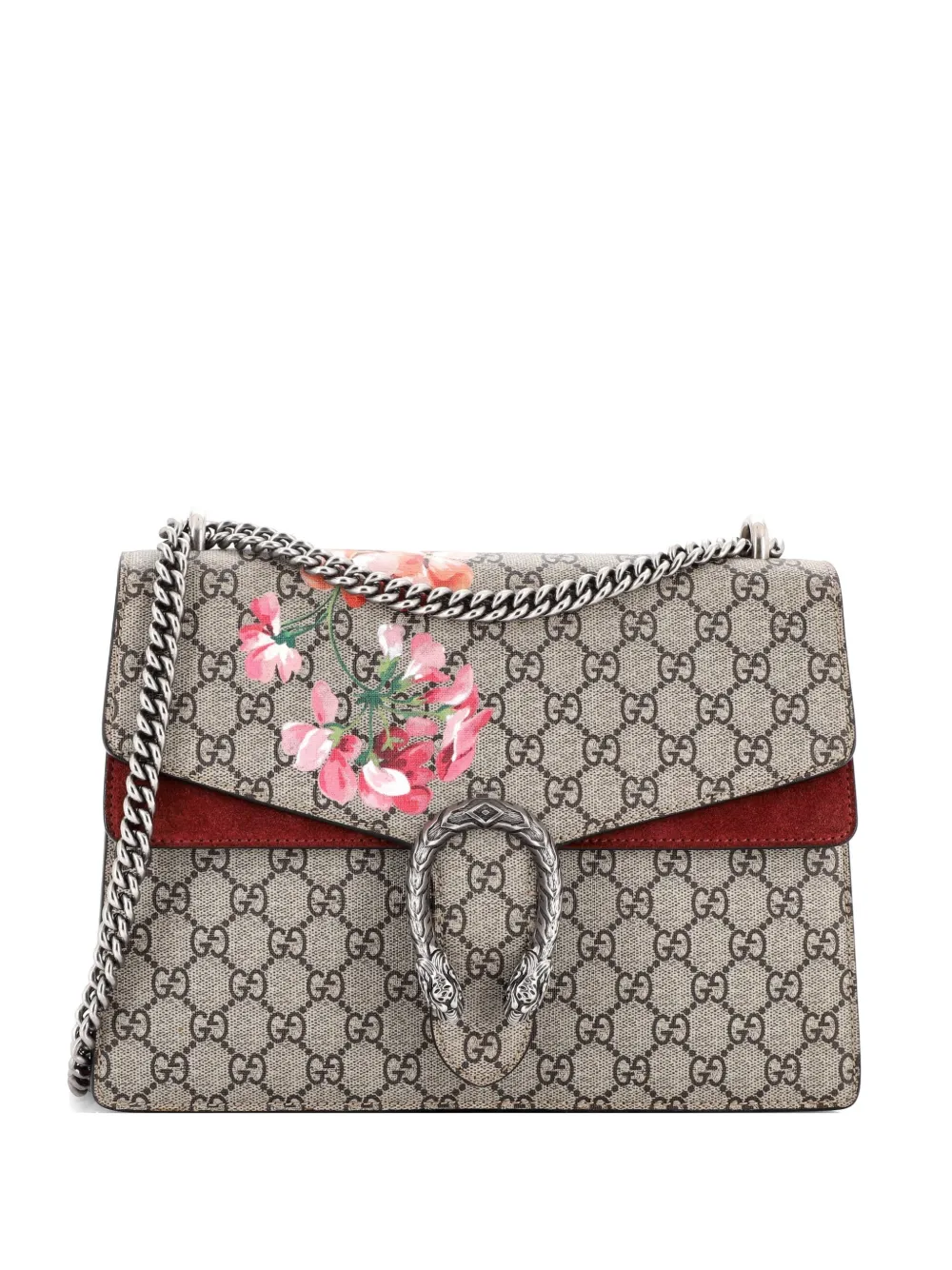 Gucci Pre-Owned Dionysus Bag Blooms Print GG Coated Canvas Medium shoulder bag - Marrone