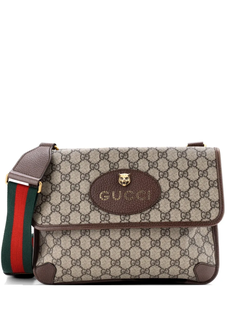 Gucci Pre-Owned Neo Vintage Flap Messenger GG Coated Canvas Medium crossbody bag - Marrone