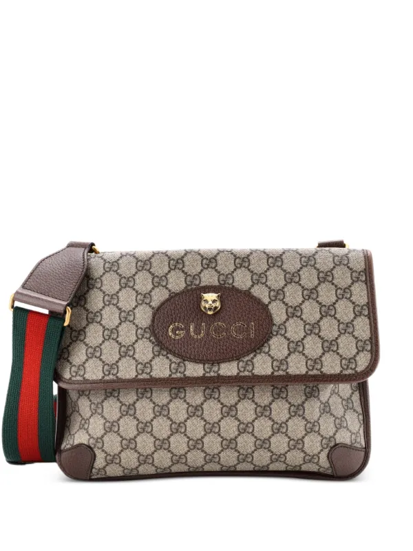 Gucci Pre-owned Neo Vintage Flap Messenger GG Coated Canvas Medium Crossbody Bag in Brown