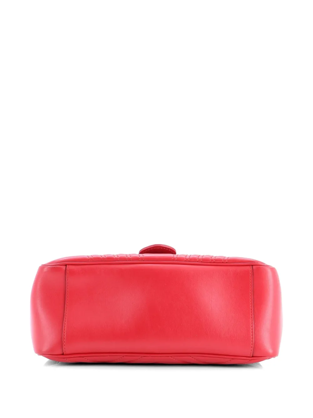 GUCCI GGマーモント マトラッセ レザー ミニ トップハンドルバッグ Gucci Pre-Owned GGマーモント トップハンドル フラップ マトラッセ