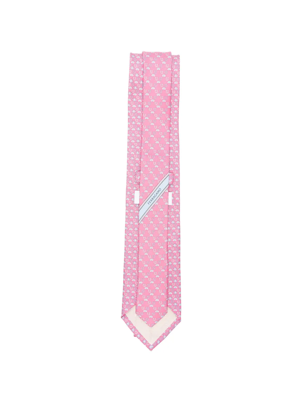  Ferragamo Cravate à Imprimé Géométrique - Rose 