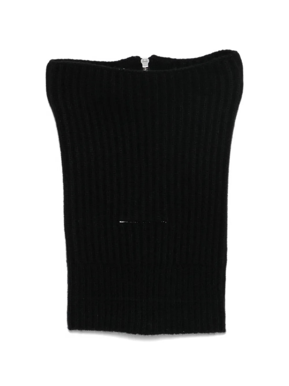 MM6 Maison Margiela Ribgebreide halswarmer met rits Zwart